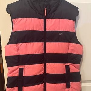 Navy & Pink Striped Vineyard Vines Vest